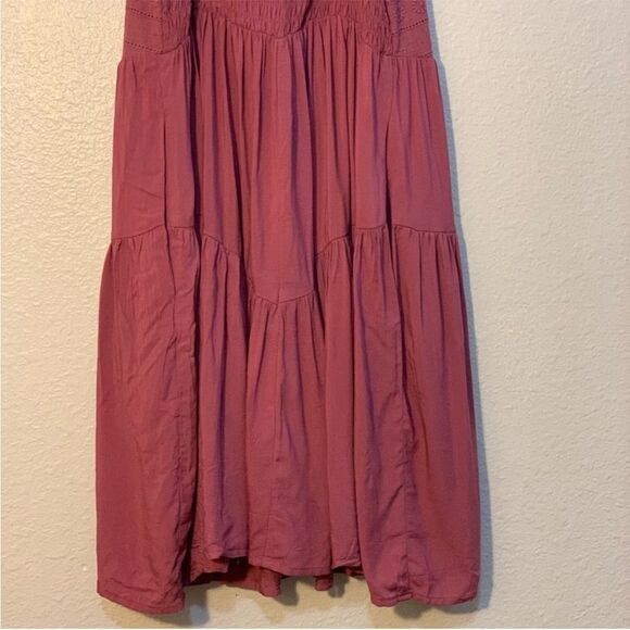 Wild Fable Sundress Women’s XS Mauve Embroidered Tiered Adjustable Straps. - Picture 9 of 14